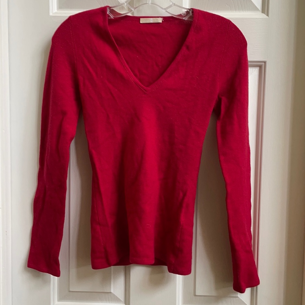 7 For All Man Kind Deep V Neck Cashmere Sweater